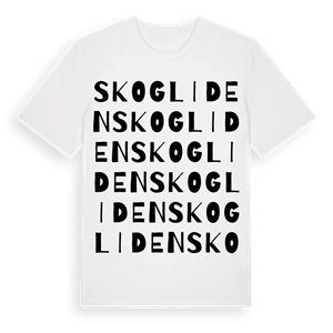 Skogliden ordlek t-shirt – ekologisk bomull t-shirt från Pinshirt