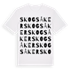 White t-shirt med Skogsåker ordlek t-shirt