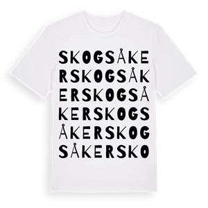 Skogsåker ordlek t-shirt – ekologisk bomull t-shirt från Pinshirt