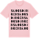Pink Cotton t-shirt med Skogsdungen ordlek t-shirt