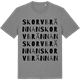 Mid Heather Gray t-shirt med Skorvbrännan ordlek t-shirt