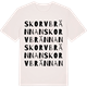 Vintage White t-shirt med Skorvbrännan ordlek t-shirt