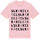 Pink Cotton t-shirt med Skravelbäck ordlek t-shirt