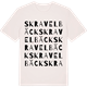 Vintage White t-shirt med Skravelbäck ordlek t-shirt