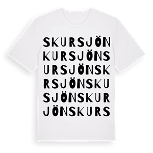 Skursjön ordlek t-shirt – ekologisk bomull t-shirt från Pinshirt