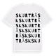 White t-shirt med Skurträsk ordlek t-shirt