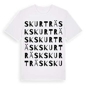 Skurträsk ordlek t-shirt – ekologisk bomull t-shirt från Pinshirt