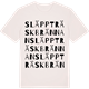 Vintage White t-shirt med Släppträskbrännan ordlek t-shirt