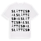 White t-shirt med Slåttesdal ordlek t-shirt