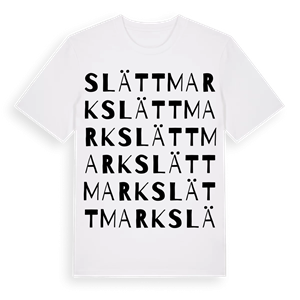 Slättmark ordlek t-shirt – ekologisk bomull t-shirt från Pinshirt
