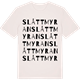 Vintage White t-shirt med Slåttmyran ordlek t-shirt