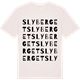 Vintage White t-shirt med Slyberget ordlek t-shirt