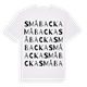White t-shirt med Småbacka ordlek t-shirt