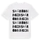 White t-shirt med Smårödningen ordlek t-shirt