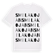 White t-shirt med Smilakojan ordlek t-shirt