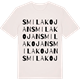 Vintage White t-shirt med Smilakojan ordlek t-shirt