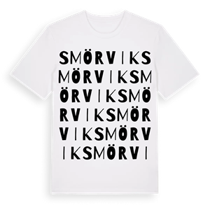Smörvik ordlek t-shirt – ekologisk bomull t-shirt från Pinshirt