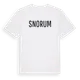 White t-shirt med Snorum i Sverige t-shirt
