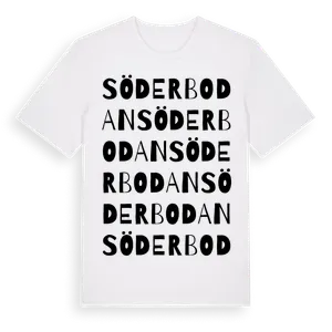 Söderbodan ordlek t-shirt – ekologisk bomull t-shirt från Pinshirt