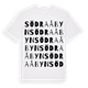 White t-shirt med Södra Åbyn ordlek t-shirt