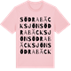 Pink Cotton t-shirt med Södra Bäcksjön ordlek t-shirt