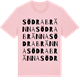 Pink Cotton t-shirt med Södra Bränna ordlek t-shirt