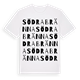White t-shirt med Södra Bränna ordlek t-shirt