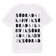 White t-shirt med Södra Daikanvik ordlek t-shirt
