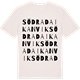 Vintage White t-shirt med Södra Daikanvik ordlek t-shirt