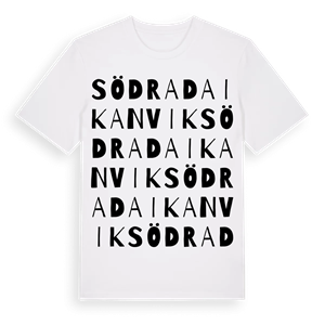 Södra Daikanvik ordlek t-shirt – ekologisk bomull t-shirt från Pinshirt