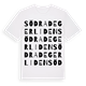 White t-shirt med Södra Degerliden ordlek t-shirt