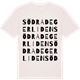Vintage White t-shirt med Södra Degerliden ordlek t-shirt