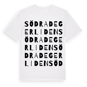 Södra Degerliden ordlek t-shirt – ekologisk bomull t-shirt från Pinshirt
