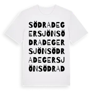 Södra Degersjön ordlek t-shirt – ekologisk bomull t-shirt från Pinshirt