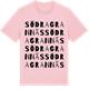 Pink Cotton t-shirt med Södra Grannäs ordlek t-shirt