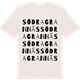 Vintage White t-shirt med Södra Grannäs ordlek t-shirt