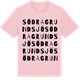 Pink Cotton t-shirt med Södra Grundsjö ordlek t-shirt