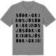 Mid Heather Gray t-shirt med Södra Grundsjö ordlek t-shirt