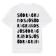 White t-shirt med Södra Grundsjö ordlek t-shirt