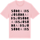 Pink Cotton t-shirt med Södra Insjö ordlek t-shirt