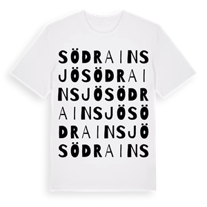 Södra Insjö ordlek t-shirt – ekologisk bomull t-shirt från Pinshirt