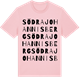 Pink Cotton t-shirt med Södra Johannisberg ordlek t-shirt
