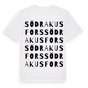 Södra Kusfors ordlek t-shirt – ekologisk bomull t-shirt från Pinshirt