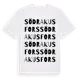White t-shirt med Södra Kusfors ordlek t-shirt