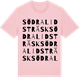Pink Cotton t-shirt med Södra Lidsträsk ordlek t-shirt