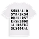 White t-shirt med Södra Lidsträsk ordlek t-shirt