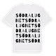 White t-shirt med Södra Lugnet ordlek t-shirt