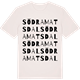 Vintage White t-shirt med Södra Matsdal ordlek t-shirt