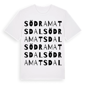 Södra Matsdal ordlek t-shirt – ekologisk bomull t-shirt från Pinshirt