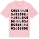 Pink Cotton t-shirt med Södra Mjösjö ordlek t-shirt
